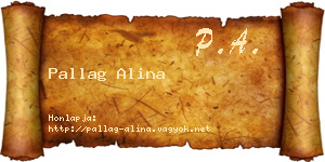 Pallag Alina névjegykártya
